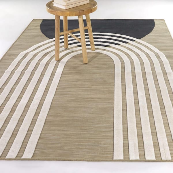 Campion Charcoal 8 ft. x 10 ft. Geometric Indoor/Outdoor Area Rug