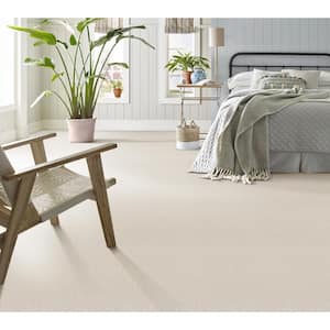 House Party II - Purity - Beige 51.5 oz. Polyester Texture Installed Carpet