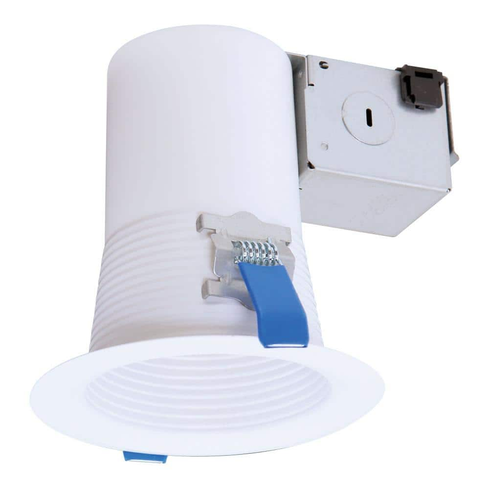 HALO CEZ 4 in. White Recessed Light Canless EZ-Trim GU10 Lamp-Based Direct Mount