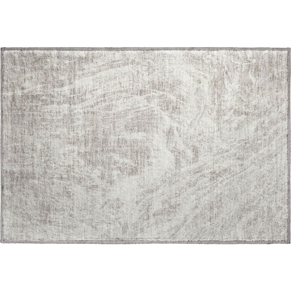 Mayfield Premium Machine Washable Abstract AMF971 Beige 1 ft. 8 in. x 2 ft. 6 in. Area Rug