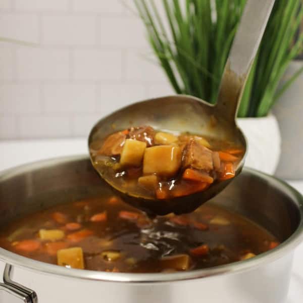 Wooden Ladle Spoon Set Long Handle Soup Ladle For Pot & Bowl Non