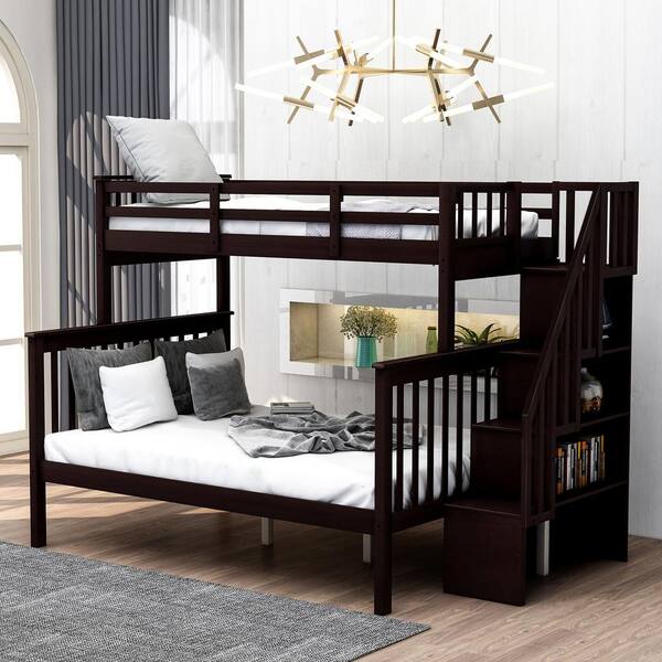 Eer Espresso Twin Over Full Bunk Bed, Beds And Bunks 2 Go