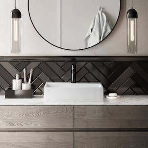 Claire Vessel Sink in Glossy White