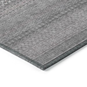 Chantille ACN527 Gray 1 ft. 8 in. x 2 ft. 6 in. Machine Washable Indoor/Outdoor Geometric Area Rug