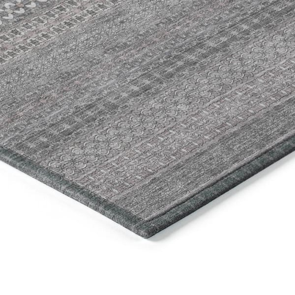 Chantille ACN527 Gray 1 ft. 8 in. x 2 ft. 6 in. Machine Washable Indoor/Outdoor Geometric Area Rug