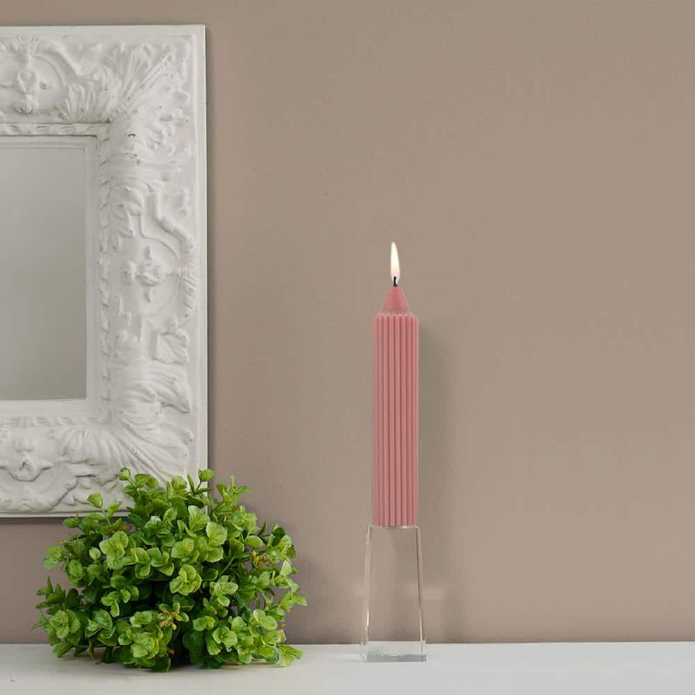 Dusty Rose Beeswax Blend Scented Taper Candle Set, 7-Inch, 4-Count