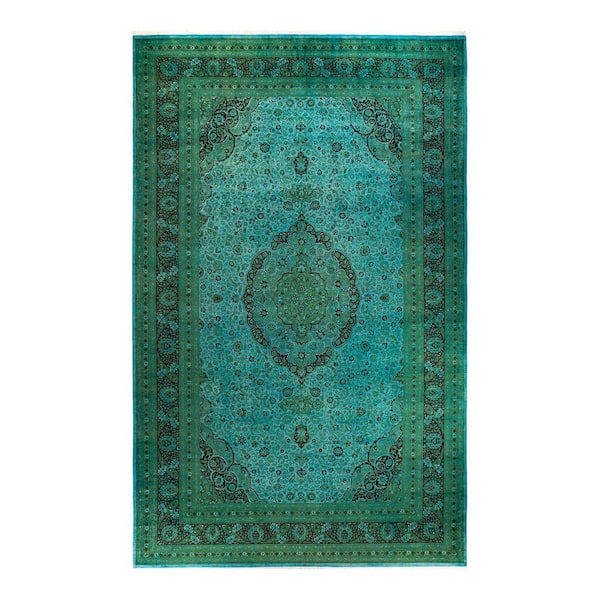 Blue 10 ft. 2 in. x 16 ft. 4 in. Fine Vibrance Hand-Knotted Area Rug