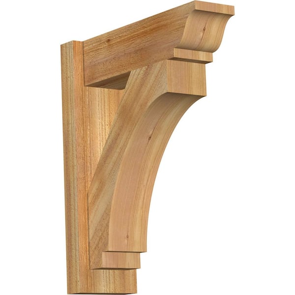 Ekena Millwork 6 in. x 22 in. x 18 in. Western Red Cedar Imperial Traditional Rough Sawn Outlooker