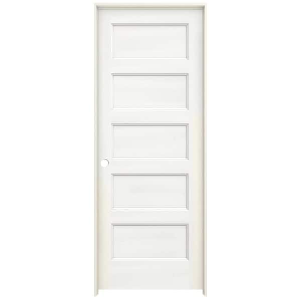 JELD-WEN 30 in. x 80 in. Conmore White Paint Smooth Solid Core Molded Composite Single Prehung Interior Door