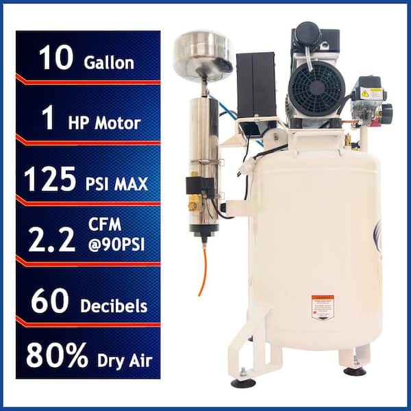 California Air Tools 10 Gal. 1 HP Stationary Electric Air Compressor with Air Drying System