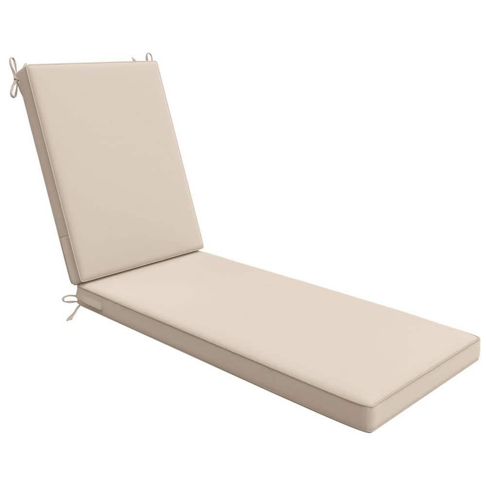 Sandstone Beige 80 in. x 26 in. Outdoor Chaise Lounge Cushion, Fade-Resistant Patio Furniture Replacement Cushions price history on PriceWatchPro