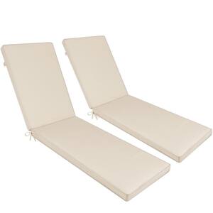 22 in.W x 31 in.H Outdoor Lounge Chair Cushion Replacement, Beige (2-Piece)