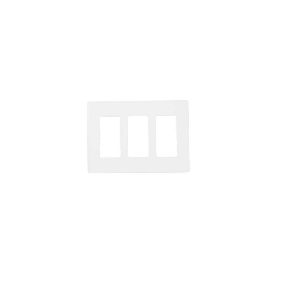 3-Gang Screwless Decorator/Rocker Plastic Wall Plate, White (10-Pack) price history on PriceWatchPro