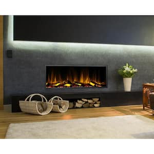 45 in. Harmony Built-in LED Electric Fireplace in Black Trim