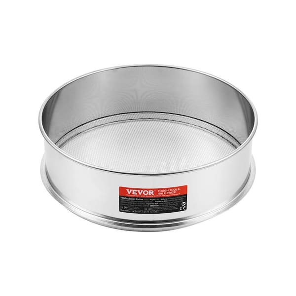 VEVOR Flour Sieve Fine Mesh, 10 Mesh Flour Sifter, 304 Stainless Steel Food-grade, Dia. 12.6 in. Fine Mesh Funnel