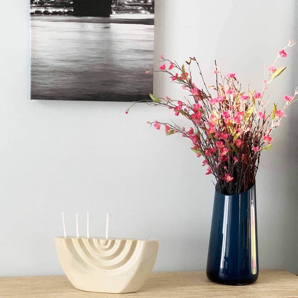 Cream, Natural Stone Hand Carved Soapstone Menorah