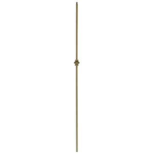 44 in. x 1/2 in. Antique Bronze Single Knuckle Hollow Iron Baluster