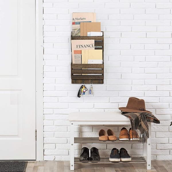 Threshold Wall Mount Shoe Rack outlet with Hooks