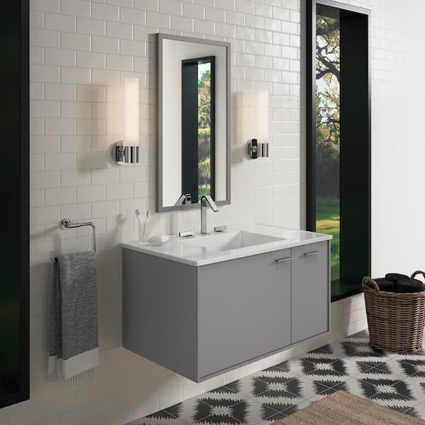 Jute 36 in. Bath Vanity Cabinet Only in Mohair Grey