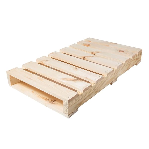 Crates & Pallet 40 in. W x 23 in. D x 5 in. H Natural Pine Half Kit