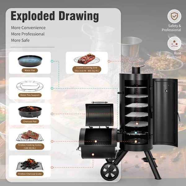 Have a question about PHI VILLA Vertical Charcoal Smoker