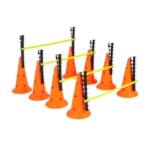 20 in. Adjustable Hurdle Cone Set - 8 Cones and 4 Poles