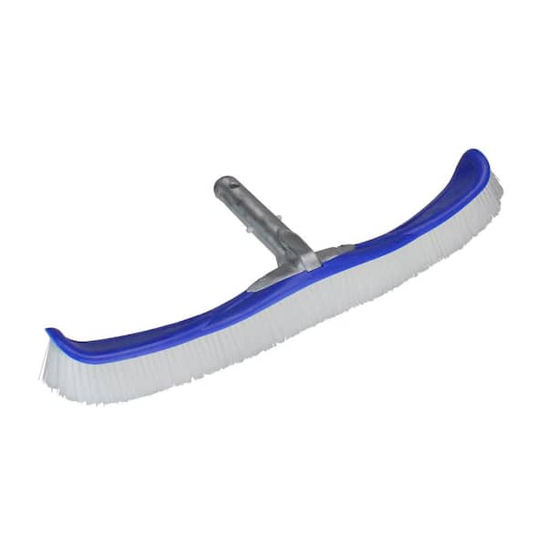 Pool Central 18.25 in. Blue Flexible Nylon Bristle Brush with Aluminum Handle