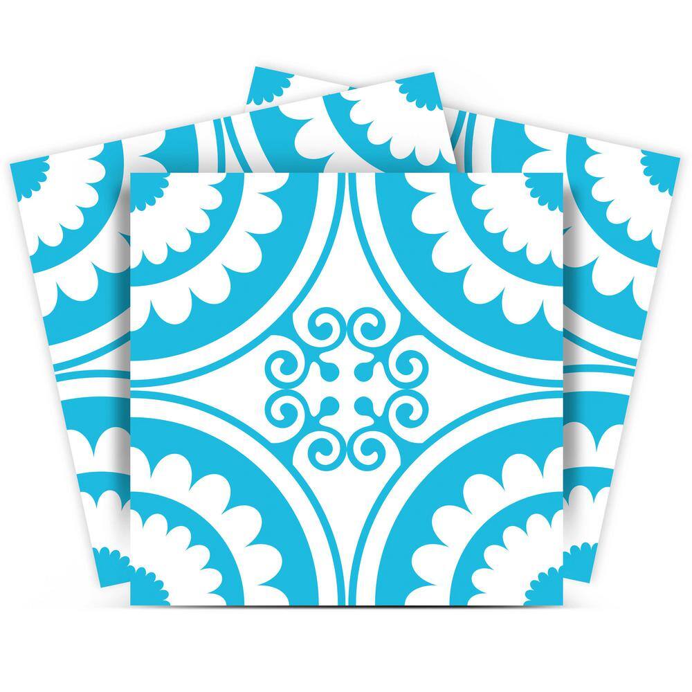 Aqua and White K11 5 in. x 5 in. Vinyl Peel and Stick Tile (24-Tiles, 4.17 sq.ft./Pack) price history on PriceWatchPro