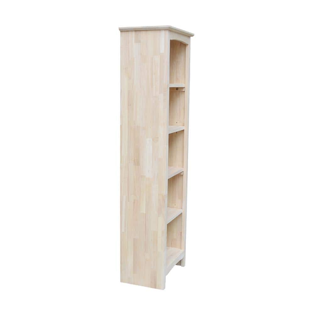 Traditional Shaker Solid Wood Bookcase in Classic Brown