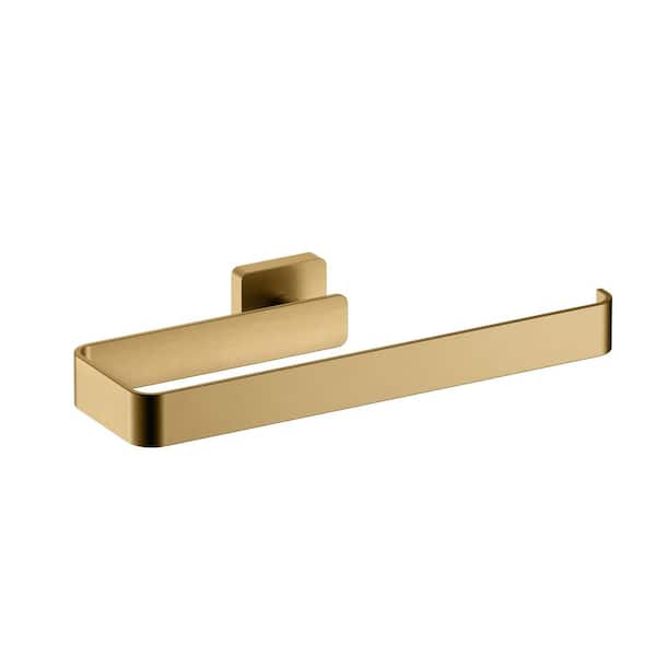 Bathroom Accessories 9.7 in. Wall Mounted Towel Bar in Brushed Brass