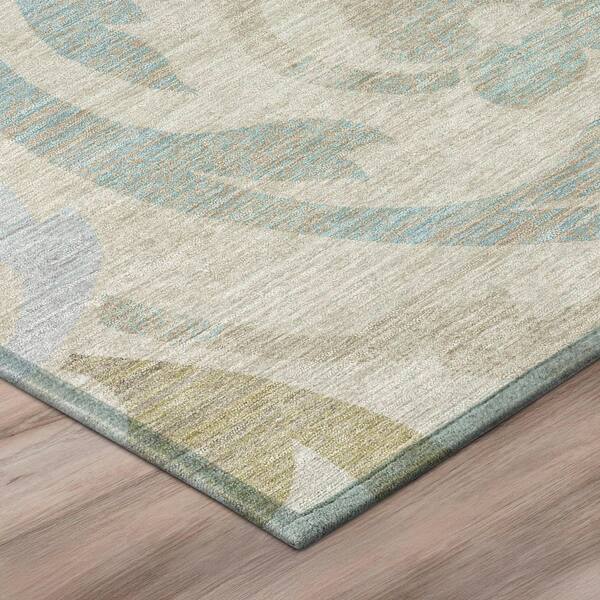 Chantille Machine Washable Indoor/Outdoor Abstract ACN3168 Linen 9 ft. x 12 ft. Area Rug