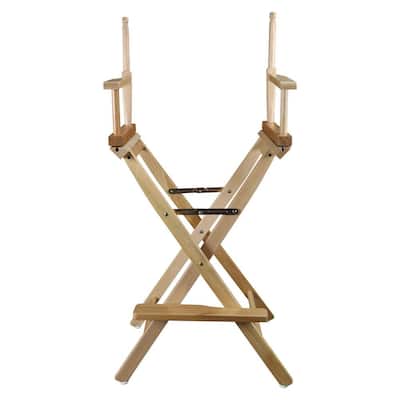30 in. Seat Height Natural New Solid Wood Director's Chair Frame Only, Folding Chair, 1-Chair Frame
