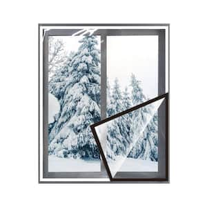 49 in. x 59 in. Indoor Window Insulation Kit Keep Warm for Winter Keep Cold Out Tape-free Velcro Installation