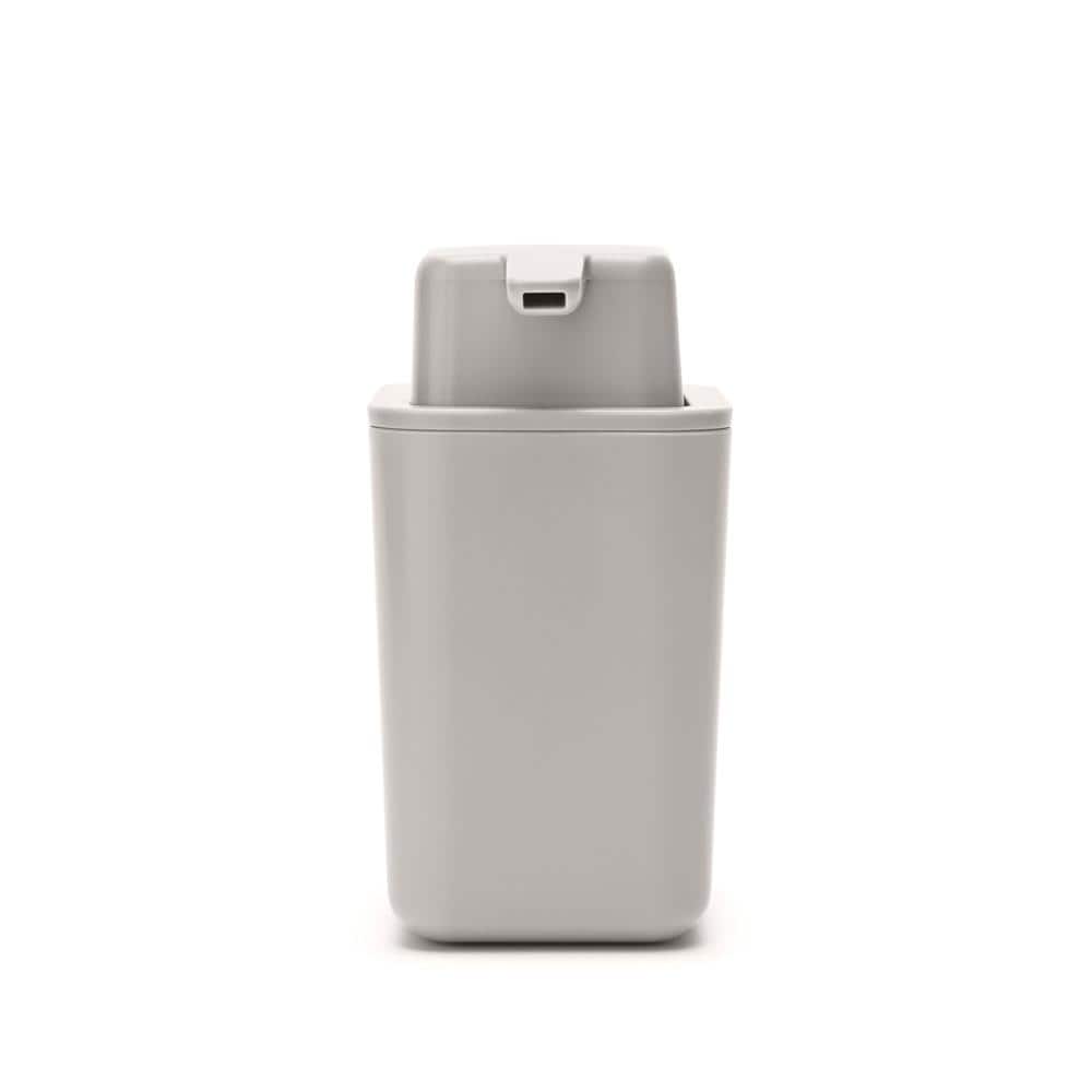 Mid Gray Plastic Sink Organizer with Soap Dispenser