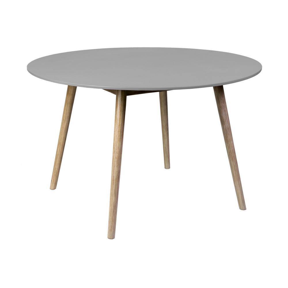 Benjara In Gray And Brown Wood Top Legs Dining Table Seat Of