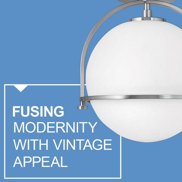 HINKLEY - Somerset 1-Light Brushed Nickel Shaded Pendant Light