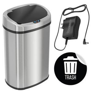Replacement Lid For Ninestars Trash Can Models DZT-50-28, DZT-50-28SL, DZT-50-28BR - Motion Sensor, Silver