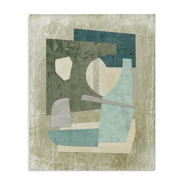 Neutral Shapes Arranged by Suzanne Nicoll Unframed Abstract Graphic Art Print 20 in. x 16 in.