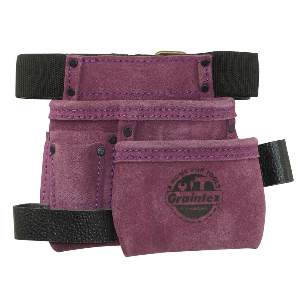 Graintex 4Pocket Children's Purple Tool Pouch with Belt SS2496 The Home Depot
