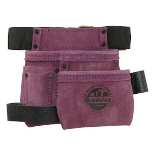 4-Pocket Children's Purple Tool Pouch with Belt