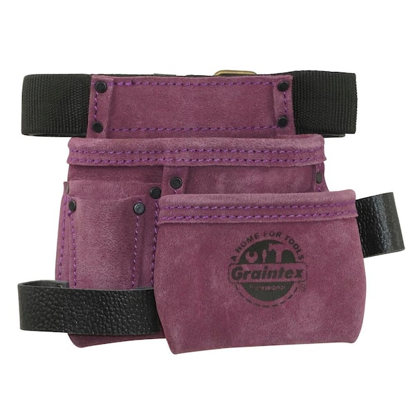 Graintex 4-Pocket Children's Purple Tool Pouch with Belt