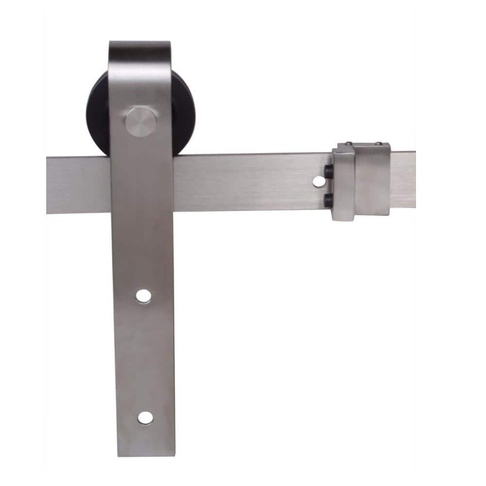 8 ft. Satin Nickel Standard Style Rollers Barn Door Hardware Kit price history on PriceWatchPro