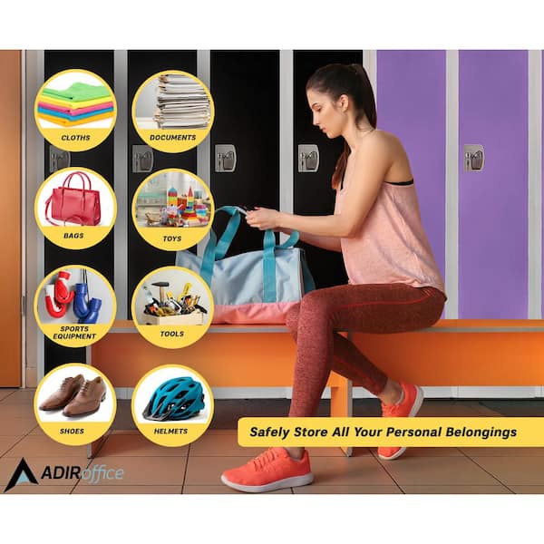 629-Series 72 in. H 1-Tier Steel Key Lock 2-Shelf Storage Locker Free Standing Cabinets in Purple