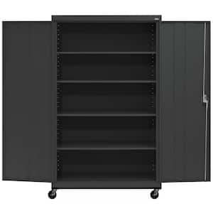 Transport Series ( 46 in. W x 78 in. H x 24 in. D ) Freestanding Cabinet in Black