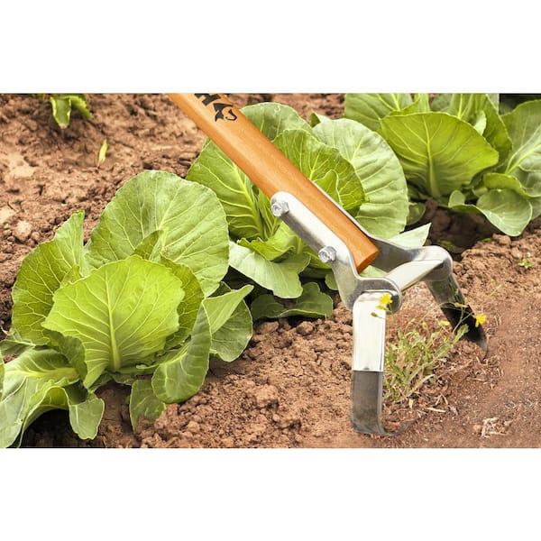 Husky - 54 in. L Wood Handle Action Hoe with Grip