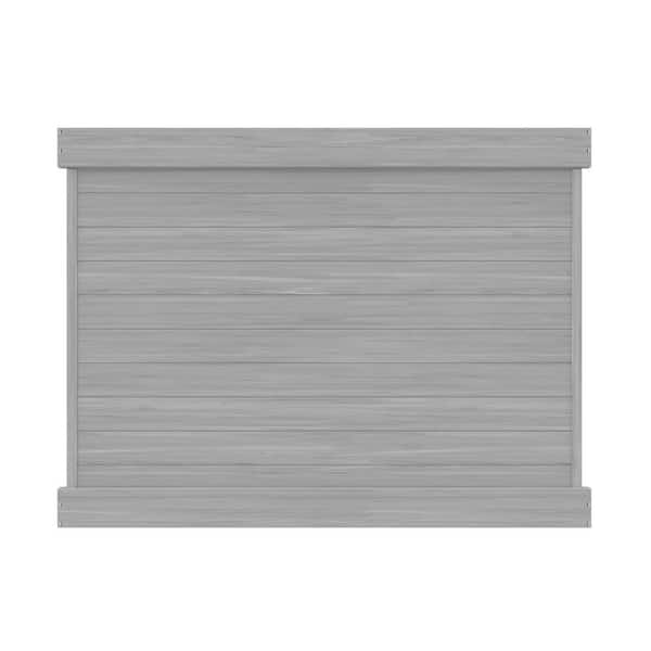 Barrette Outdoor Living Horizontal 6 ft. H x 8 ft. W Driftwood Vinyl Privacy Fence Panel (Unassembled)