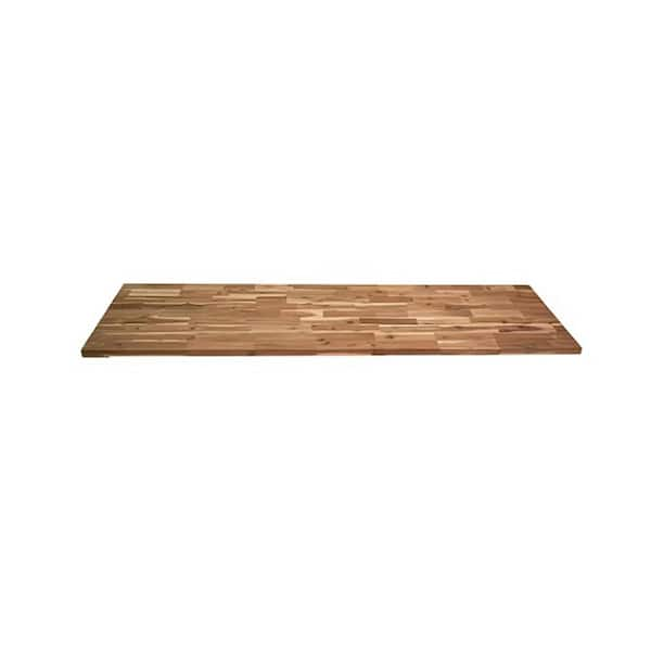 Interbuild 8 Ft L X 255 In D Unfinished Acacia Butcher Block Standard Countertop With 