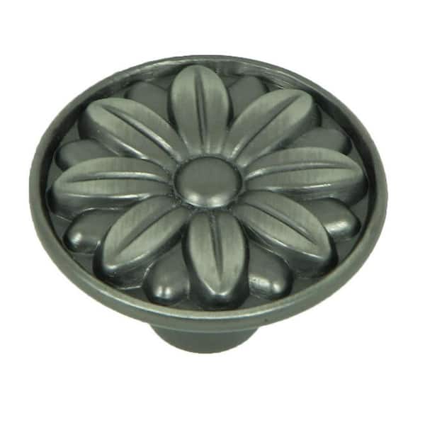 Stone Mill Hardware Mayflower 1-1/4 in. Weathered Nickel Round Cabinet Knob