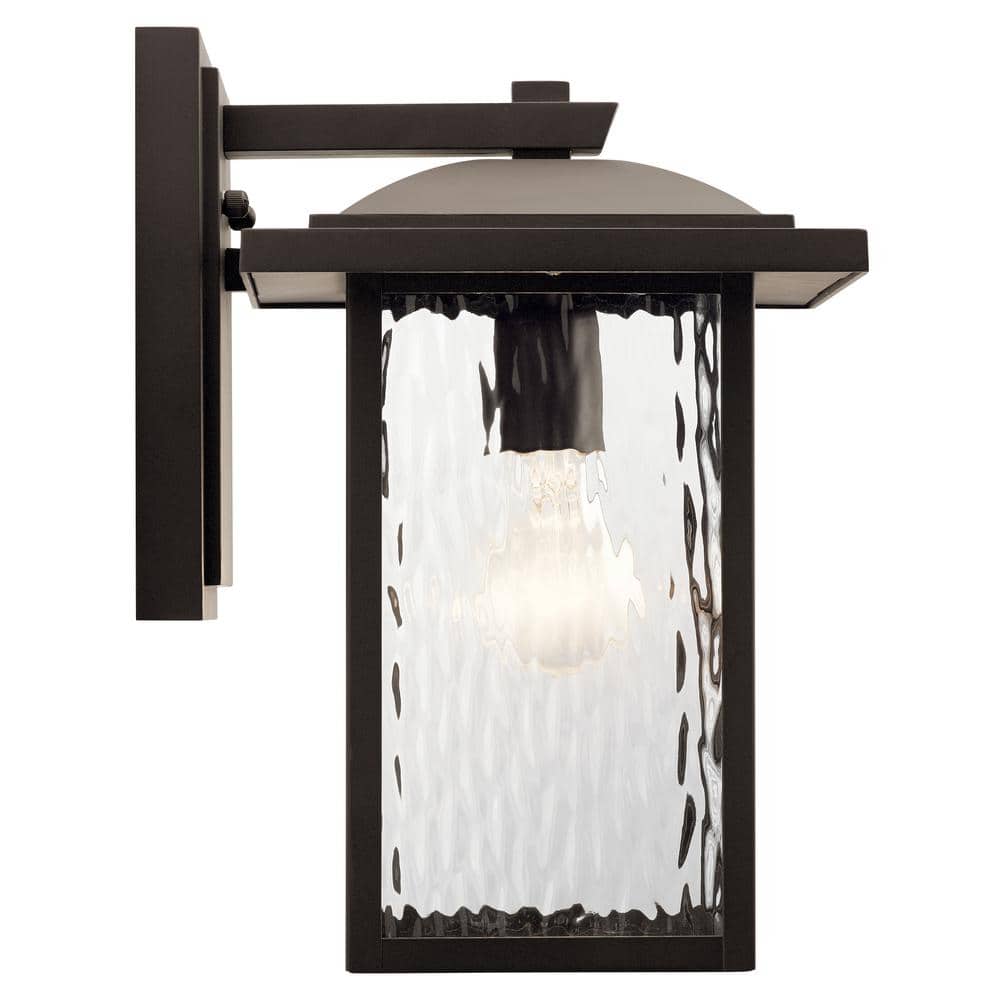 Bronze 13.25" Outdoor Wall Lantern with Clear Glass