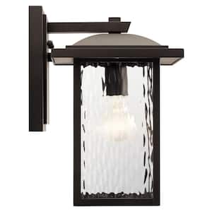 Capanna 1-Light Olde Bronze Outdoor Hardwired Wall Lantern Sconce with No Bulbs Included (1-Pack)